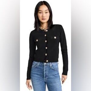 LOFT Black Sweater with Pearl Accents. Item # 11303